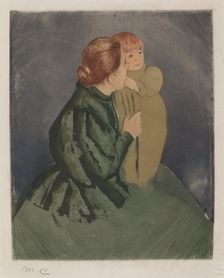 Peasant Mother and Child, c. 1894. Creator: Mary Cassatt