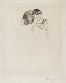 Peasant Mother and Child, c. 1894. Creator: Mary Cassatt