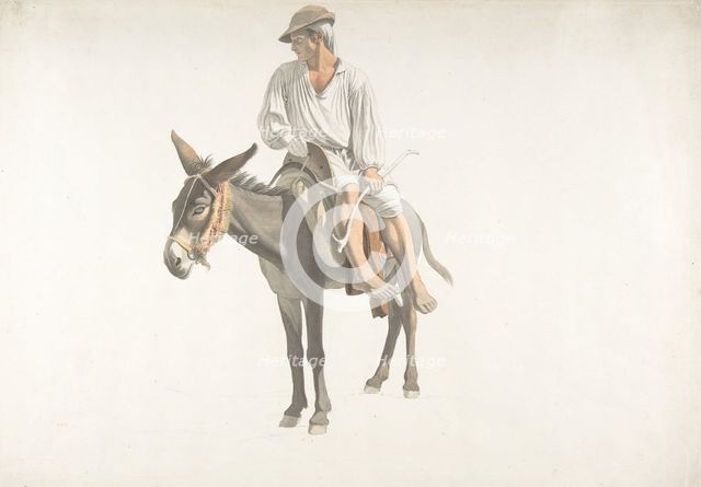 Peasant on a Donkey, ca. 1783-87. Creator: Giovanni Battista Lusieri.