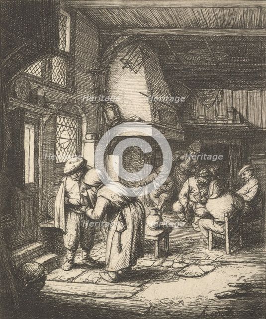 Peasant Paying his Bill, 1610-85. Creator: Adriaen van Ostade.