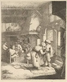 Peasant Paying his Bill, 1610-85. Creator: Unknown