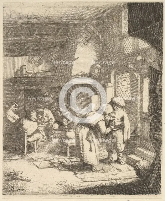 Peasant Paying his Bill, 1610-85. Creator: Unknown.