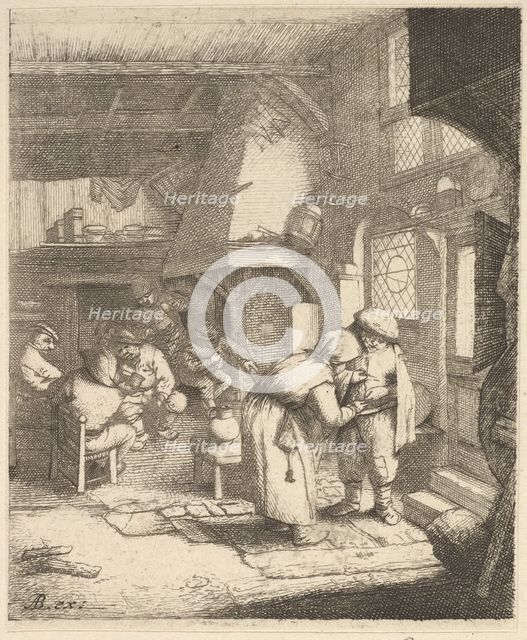 Peasant Paying his Bill, 1610-85. Creator: Unknown.