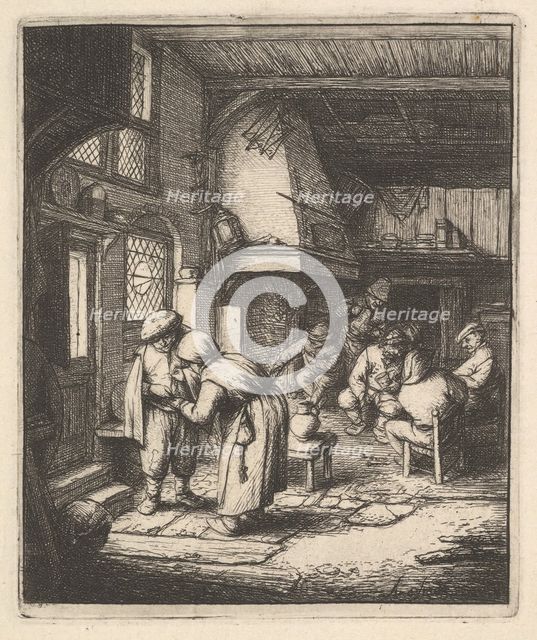 Peasant Paying his Bill, 17th century. Creator: Adriaen van Ostade.
