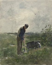 Peasant Plowing, n.d. Creator: Anton Mauve