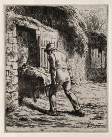 Peasant Returning from the Manure Heap, 1855-1856. Creator: Jean-François Millet (French, 1814-1875)