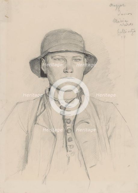 Peasant's head, around 1875-1878. Creator: Ladislav Mednyanszky.