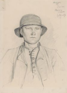 Peasant's head, around 1875-1878. Creator: Ladislav Mednyanszky
