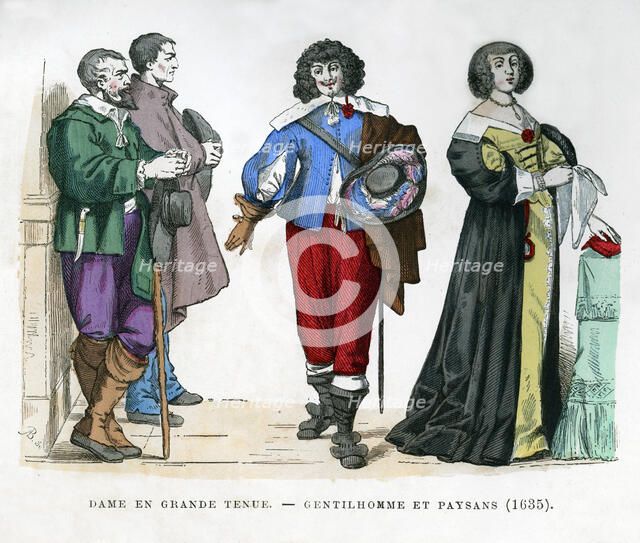 Peasants, a gentleman and a lady, 1635 (1882-1884). Artist: Unknown