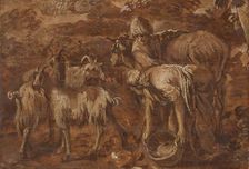 Peasants and Cattle. Study, c17th century. Creator: Unknown