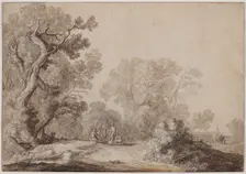 Peasants at the Edge of a Wood, c. 1630. Creator: Jacob van Mosscher (Dutch, 1655)