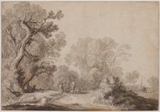 Peasants at the Edge of a Wood, c. 1630. Creator: Jacob van Mosscher (Dutch, 1655)