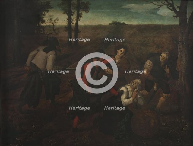 Peasants Being Attacked by Bandits, 1550. Creator: Pieter Bruegel the Elder.