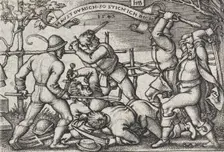 Peasants Brawl, between 1546 and 1547. Creator: Sebald Beham