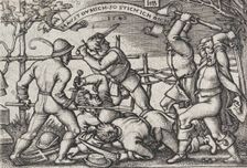 Peasants Brawl, between 1546 and 1547. Creator: Sebald Beham