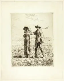 Peasants Going to Work, 1863. Creator: Jean Francois Millet