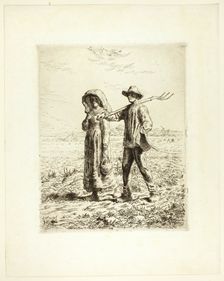 Peasants Going to Work, 1863. Creator: Jean Francois Millet