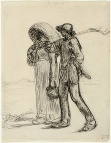 Peasants Going to Work, 1863. Creator: Jean Francois Millet