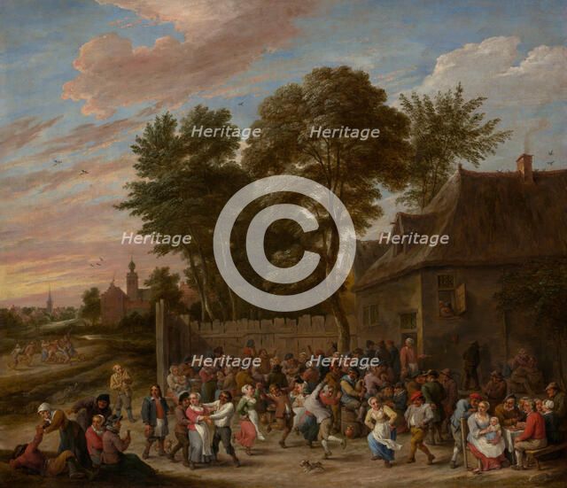 Peasants Dancing and Feasting, ca. 1660. Creator: David Teniers II.