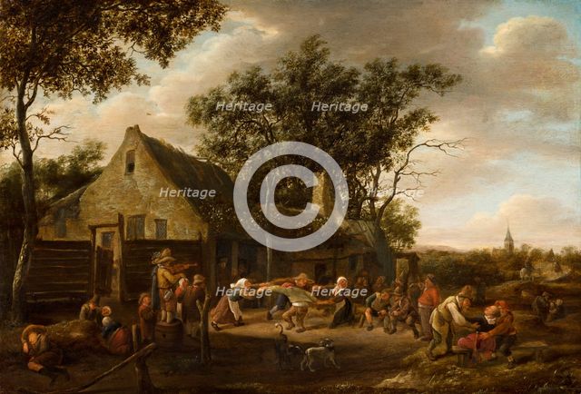 Peasants Dancing at an Inn, c1650-1679. Creator: Jan Steen.