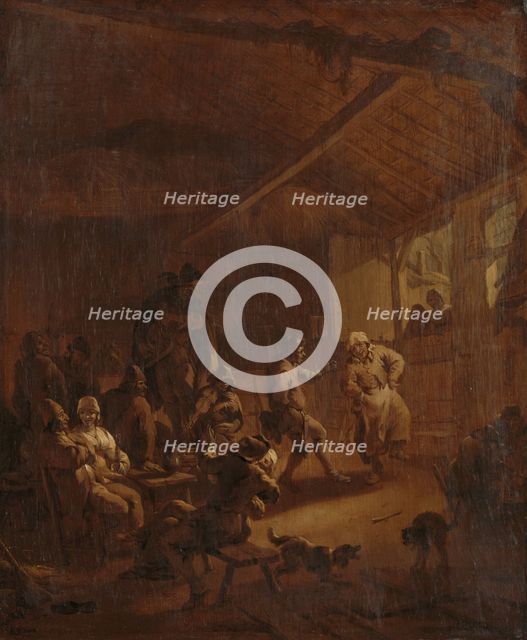 Peasants Dancing in a Barn, 1655-1683. Creator: Nicolaes Berchem.