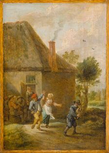 Peasants Dancing in Front of an Inn, c1642-1643. Creator: David Teniers II
