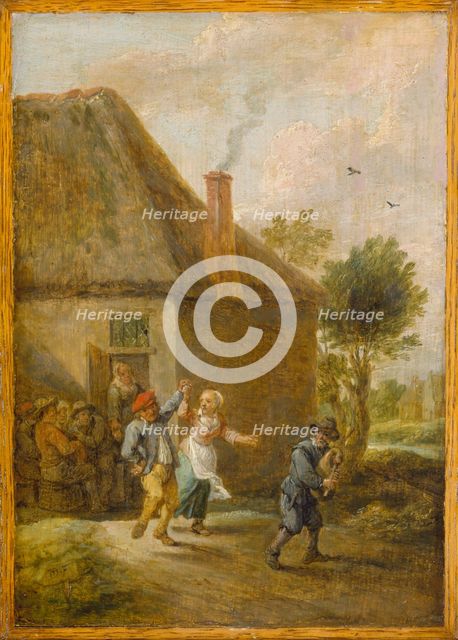 Peasants Dancing in Front of an Inn, c1642-1643. Creator: David Teniers II.