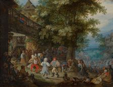 Peasants Dancing outside a Bohemian Inn, 1610. Creator: Roelandt Savery