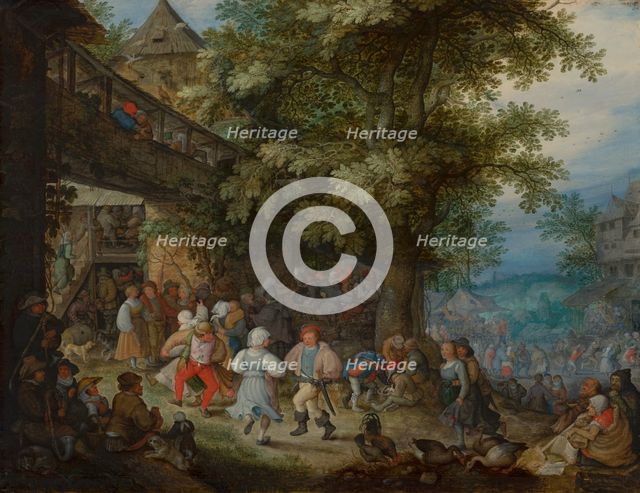 Peasants Dancing outside a Bohemian Inn, 1610. Creator: Roelandt Savery.