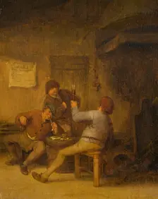 Peasants Drinking and Smoking, 1643. Creator: Adriaen van Ostade