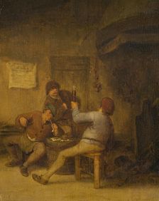 Peasants Drinking and Smoking, 1643. Creator: Adriaen van Ostade
