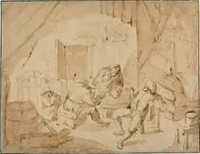 Peasants Drinking, n.d. Creator: Isaac van Ostade