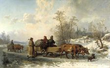 Peasants from Sorunda on their Way to Stockholm, 1862. Creator: Nils Andersson