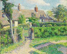 Peasants houses, Eragny, 1887. Artist: Pissarro, Camille (1830-1903)