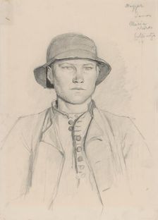 Peasant's head, around 1875-1878. Creator: Ladislav Mednyanszky