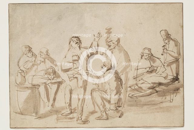 Peasants in a Tavern, c1662. Creator: Philip Koninck.