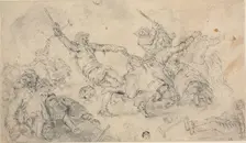 Peasants in a Brawl, n.d. Creators: Cornelis Moninckx, Adriaen van de Venne