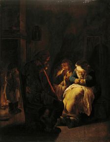 Peasants in the Interior (Family Scene), 1630. Creator: Andries Dirksz Both