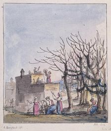 Peasants in their Scarlet Dresses, 1786. Creator: Elias Martin