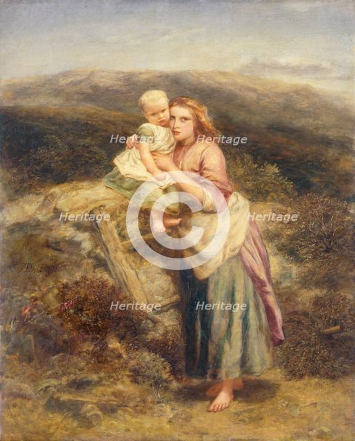 'Peasants on a moor', 1871. Creator: Paul Falconer.