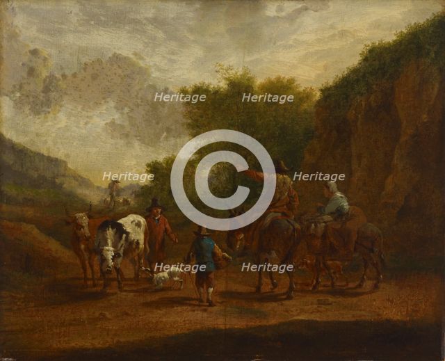 Peasants on the road, 1659-1679. Creator: Nicolaes Berchem.