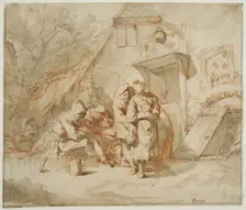Peasants outside an inn. Creator: Cornelis Bega