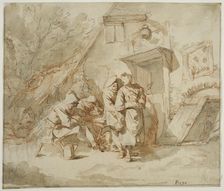 Peasants outside an inn. Creator: Cornelis Bega