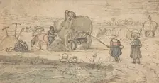 Peasants Loading Hay, ca. 1620s. Creator: Hendrick Avercamp;Avercamp, Hendrick