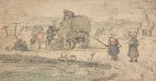 Peasants Loading Hay, ca. 1620s. Creator: Hendrick Avercamp;Avercamp, Hendrick