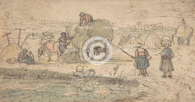 Peasants Loading Hay, ca. 1620s. Creator: Hendrick Avercamp;Avercamp, Hendrick.