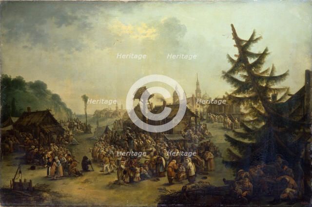 Peasants merry-making, 1779. Artist: Tankov (Tonkov), Ivan Michailovich (1740-1799)