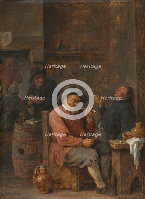 Peasants Smoking in an Inn, c. 1640. Creator: David Teniers (Flemish, 1610-1690).
