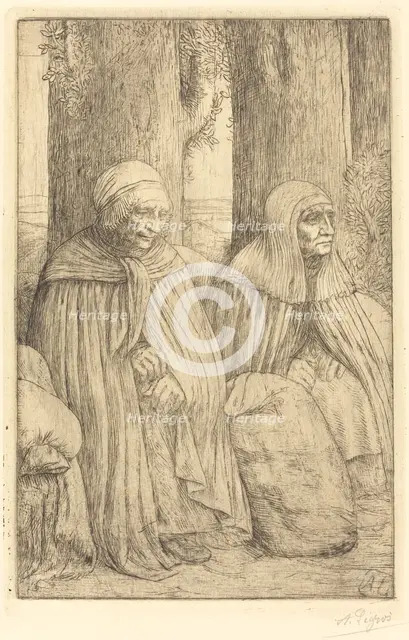 Peasants (Paysannes). Creator: Alphonse Legros.