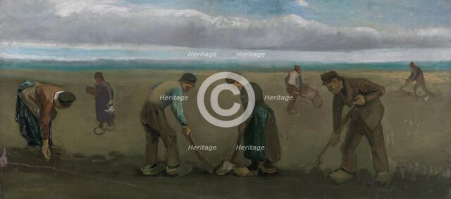 Peasants planting potatoes, 1884. Creator: Gogh, Vincent, van (1853-1890).